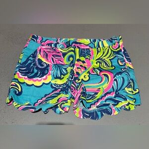 Lilly Pulitzer High Waist Shorts - Blue, Pink, Yellow
